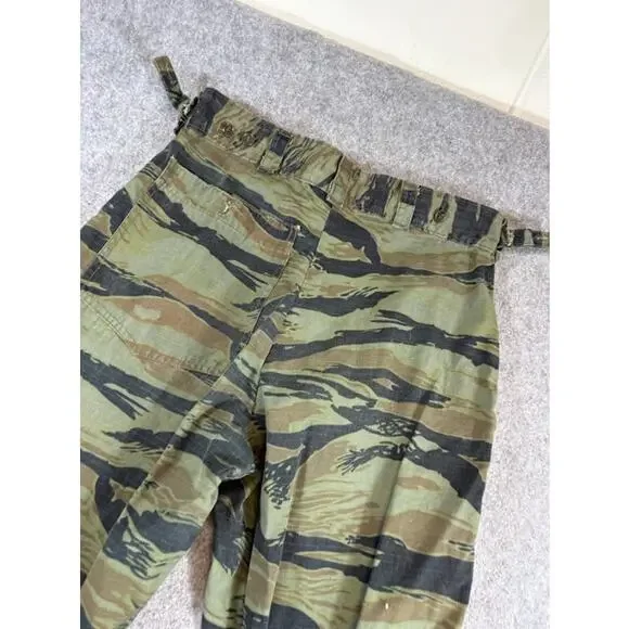 VTG 60s Tiger Stripe Camo Pants Mens 32x27 Cheif Brand True 70s Americana Rare